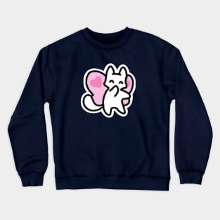 Butterfly Kitty Cat Crewneck Sweatshirt